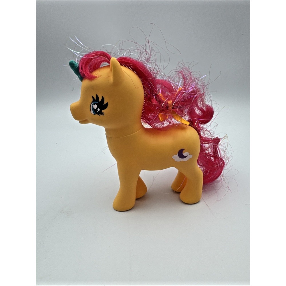 Gi Go Toy 5" Unicorn Pony Gi-Go ‎ Yellow Vintage MLP Figure